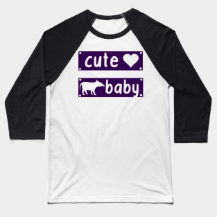 Tapir baby design cute animals love lowland tapir Baseball T-Shirt